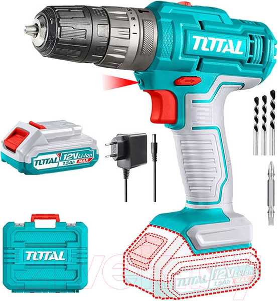 Изображение товара Аккумуляторная дрель-шуруповерт TOTAL TIDLI1228