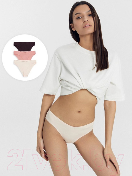 Изображение товара Комплект женских трусов Mark Formelle 412573-3 (р.94, розовый)