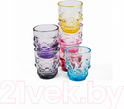 Изображение товара Набор шотов Glasserie Skull Colors GL001 (6шт)