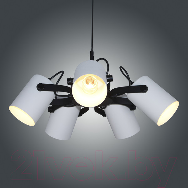 Изображение товара Люстра Элетех Гамма 251 НСБ 01-5х60-140 / 1005405349 (черно-белый муар)