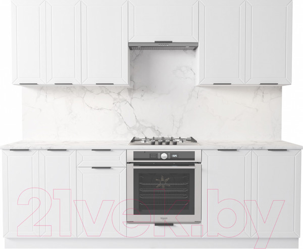 Изображение товара Кухонный гарнитур Mio Tesoro Корнелия Ода-плюс 2.4 (белый/мрамор итальянский)