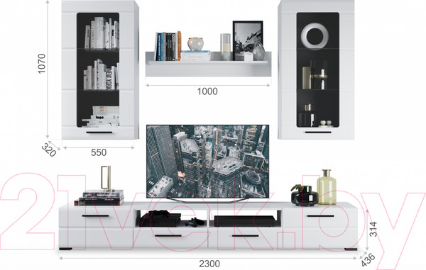 Изображение товара Горка Империал Рио-2 (белый/белый глянец)