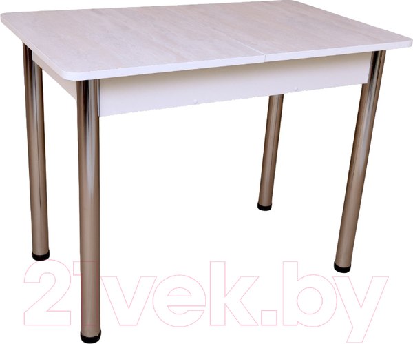 Изображение товара Обеденный стол СВД Юнио 100-130x60 / 054.П17.Х (ледяное дерево/хром)