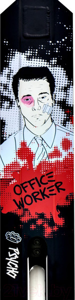 Изображение товара Самокат трюковый Novatrack Psycho 90 / 110A.PSYCHO.SL23  (черный/серебристым)
