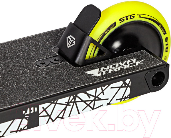 Изображение товара Самокат трюковый Novatrack Crow 10 / 110A.CROW10.BK24  (черный/зеленый)