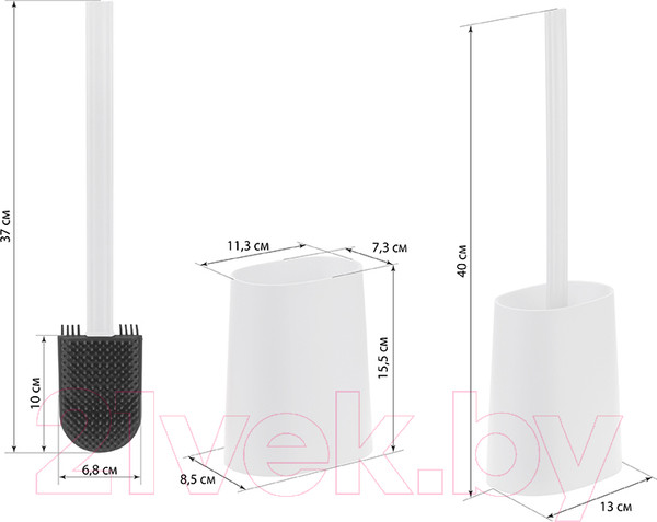 Изображение товара Ершик для унитаза Idea Делит М5028 (белый)