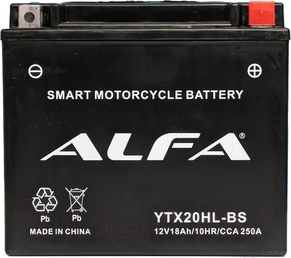 Изображение товара Мотоаккумулятор ALFA battery YTX20HL-BS / EBX20HL-BS-P (18 А/ч)