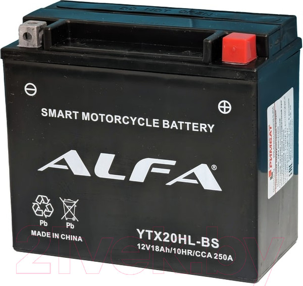 Изображение товара Мотоаккумулятор ALFA battery YTX20HL-BS / EBX20HL-BS-P (18 А/ч)