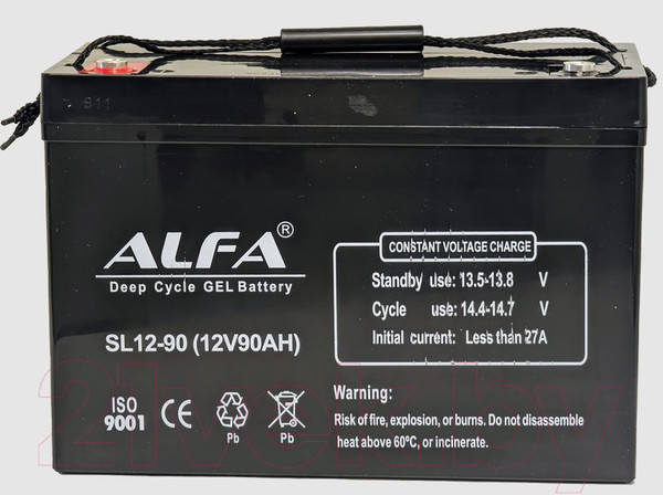 Изображение товара Аккумулятор лодочный ALFA battery SL12-90 (90 А/ч)