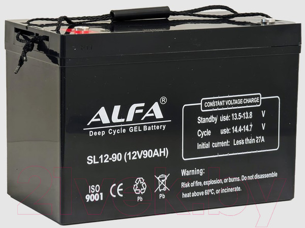 Изображение товара Аккумулятор лодочный ALFA battery SL12-90 (90 А/ч)