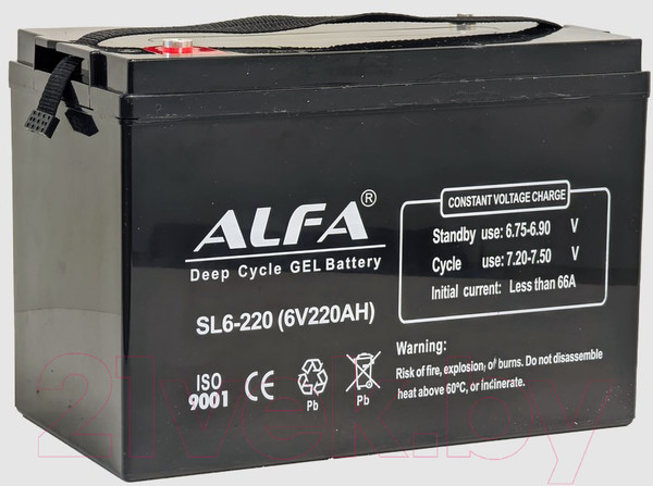 Изображение товара Аккумулятор лодочный ALFA battery SL6-220 (220 А/ч)