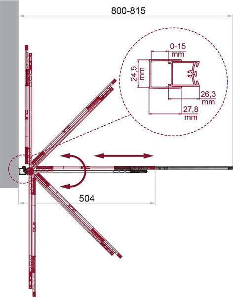 Изображение товара Стеклянная шторка для ванны BelBagno LUCE-VF-11-80/145-C-NERO