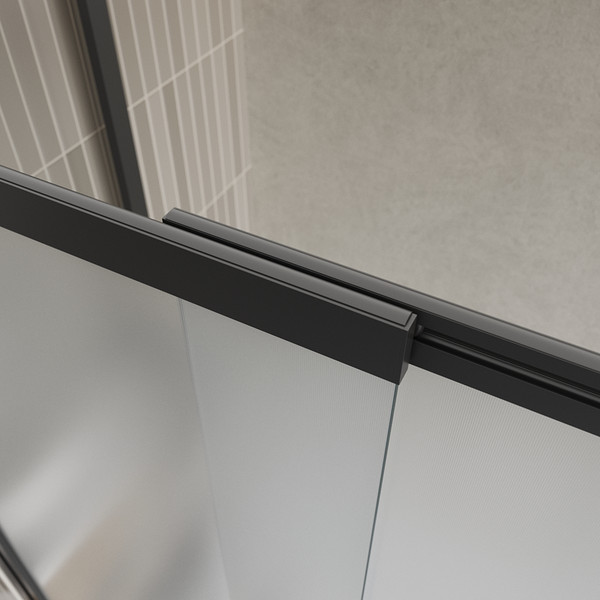 Изображение товара Стеклянная шторка для ванны BelBagno LUCE-VF-11-90/145-P-NERO