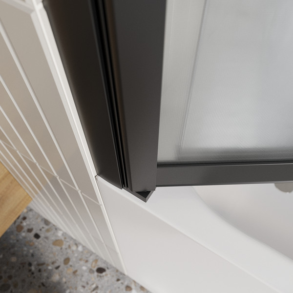 Изображение товара Стеклянная шторка для ванны BelBagno LUCE-VF-11-90/145-P-NERO