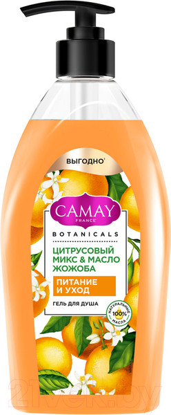 Изображение товара Гель для душа Camay Цитрусовый микс и масло жожоба (750мл)