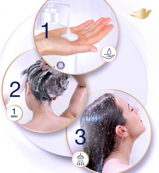 Изображение товара Шампунь для волос Dove Nourishing Secrets Густые и сильные Лаванда и розмарин (630мл)