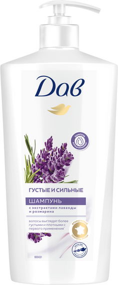 Изображение товара Шампунь для волос Dove Nourishing Secrets Густые и сильные Лаванда и розмарин (630мл)