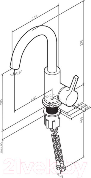 Изображение товара Смеситель AM.PM X-Joy S F85B02700