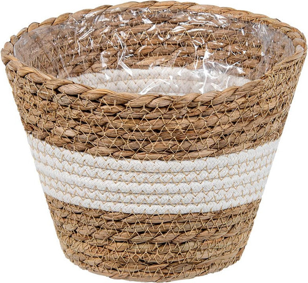 Изображение товара Кашпо Natural House Танзания 190x190x160 / Lishan-04 S (натуральный/белый)