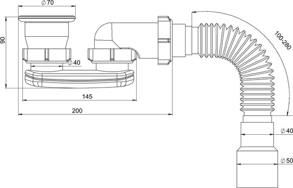 Изображение товара Сифон РМС СД-П