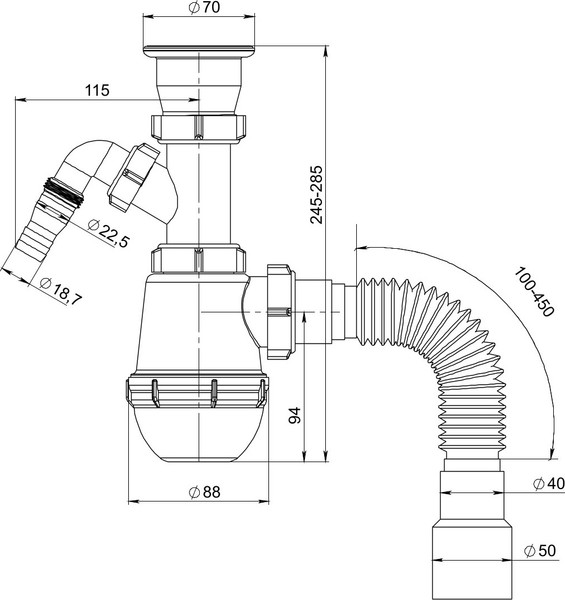 Изображение товара Сифон РМС СМ-03