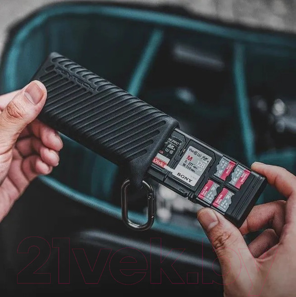 Изображение товара Кейс для карт памяти Pgytech CreateMate High-speed Card Reader Case / P-GM-163 (с кардридером)