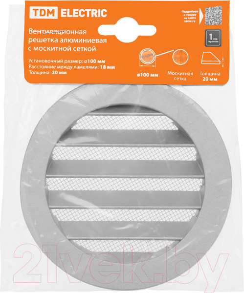 Изображение товара Решетка вентиляционная TDM SQ1807-0800