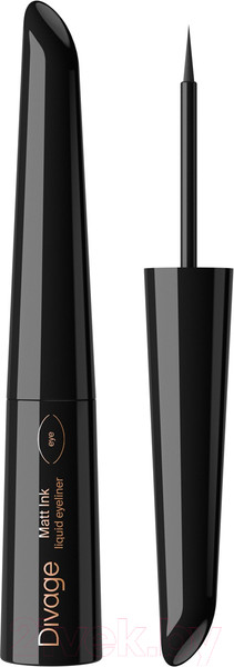Изображение товара Подводка для глаз жидкая Divage Matt Ink Liquid Eyeliner 01 Черный (8мл)