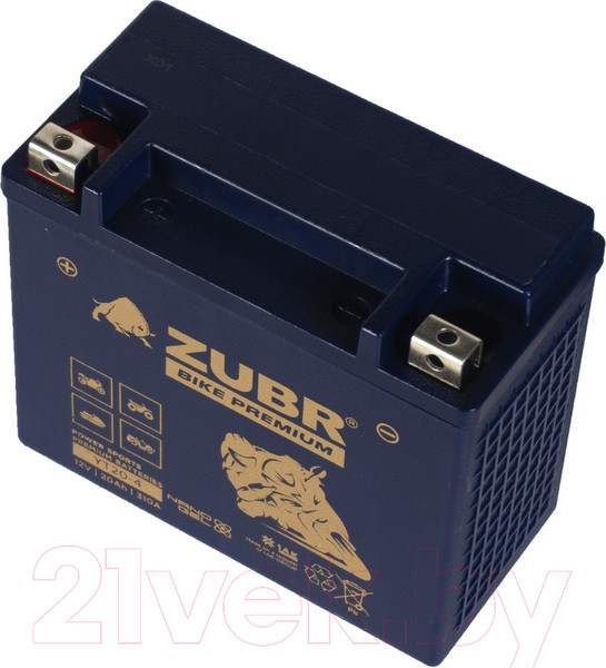 Изображение товара Мотоаккумулятор Zubr Bike Premium L+ / YT20-4 (20 А/ч)