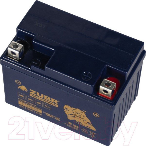 Изображение товара Мотоаккумулятор Zubr Bike Premium R+ / YTX4L-BS (4 А/ч)