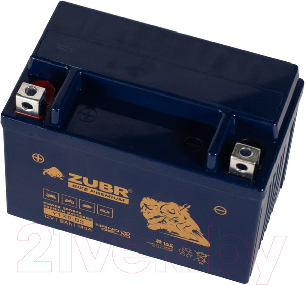 Изображение товара Мотоаккумулятор Zubr Bike Premium L+ / YTX9-BS (9 А/ч)