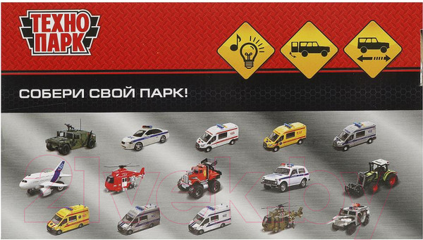 Изображение товара Автомобиль игрушечный Технопарк Uaz Патриот Полиция / PATRIOTBLACK-15PLPOL-SL