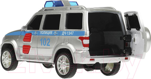 Изображение товара Автомобиль игрушечный Технопарк Uaz Патриот Полиция / PATRIOTBLACK-15PLPOL-SL