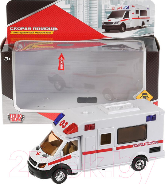 Изображение товара Фургон игрушечный Технопарк Скорая помощь / 1022S-R 
