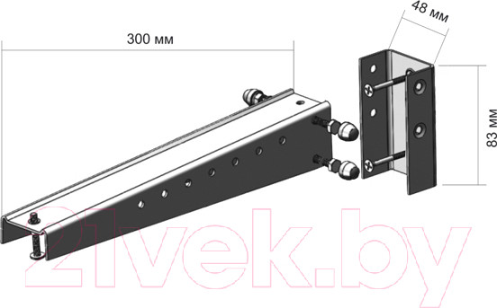 Изображение товара Кронштейн для крепления микроволновой печи Electric Light КБ-01-10/300 (белый)