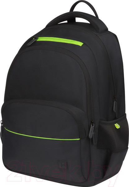 Изображение товара Школьный рюкзак Berlingo U3 / RU-U3-1060 (черный/зеленый)