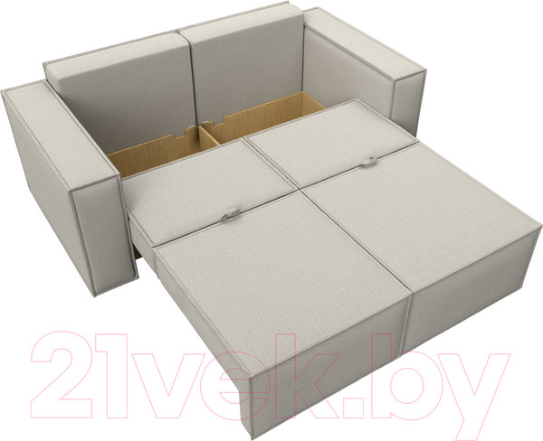 Изображение товара Диван Лига Диванов Куба мини / 121889 (рогожка Амур бежевый)