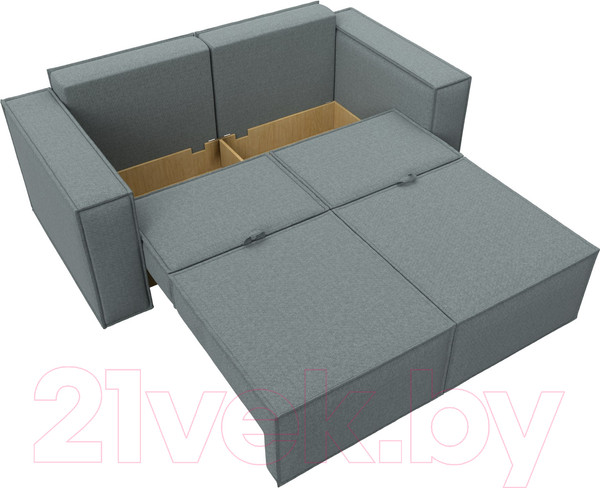Изображение товара Диван Лига Диванов Куба мини / 121891 (рогожка Амур серый)
