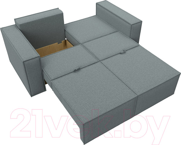 Изображение товара Диван Лига Диванов Куба мини / 121891 (рогожка Амур серый)