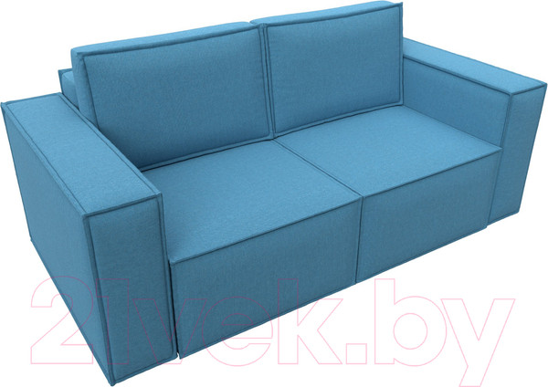 Изображение товара Диван Лига Диванов Куба мини / 121892 (рогожка Амур голубой)