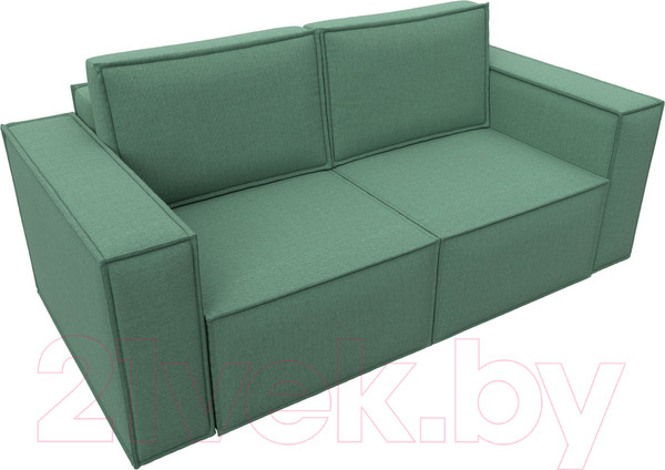 Изображение товара Диван Лига Диванов Куба мини / 121893 (рогожка Амур зеленый)