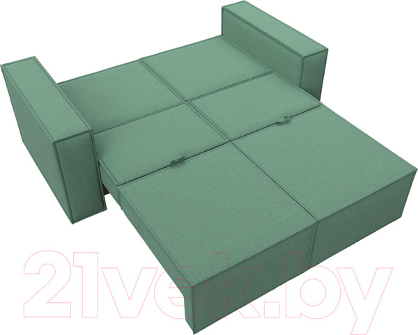 Изображение товара Диван Лига Диванов Куба мини / 121893 (рогожка Амур зеленый)