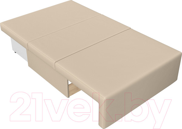 Изображение товара Диван Лига Диванов Лагуна / 114453 (экокожа бежевый/кант экокожа коричневый)