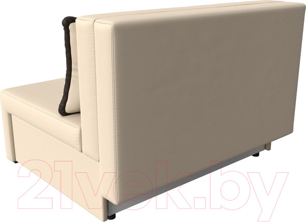 Изображение товара Диван Лига Диванов Лагуна / 114453 (экокожа бежевый/кант экокожа коричневый)