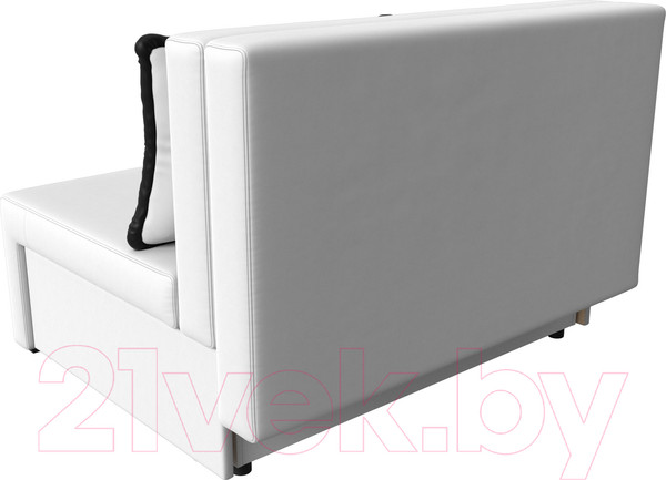 Изображение товара Диван Лига Диванов Лагуна / 114454  (экокожа белый/кант экокожа черный)