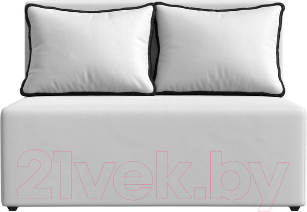 Изображение товара Диван Лига Диванов Лагуна / 114454  (экокожа белый/кант экокожа черный)