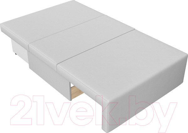 Изображение товара Диван Лига Диванов Лагуна / 114454  (экокожа белый/кант экокожа черный)