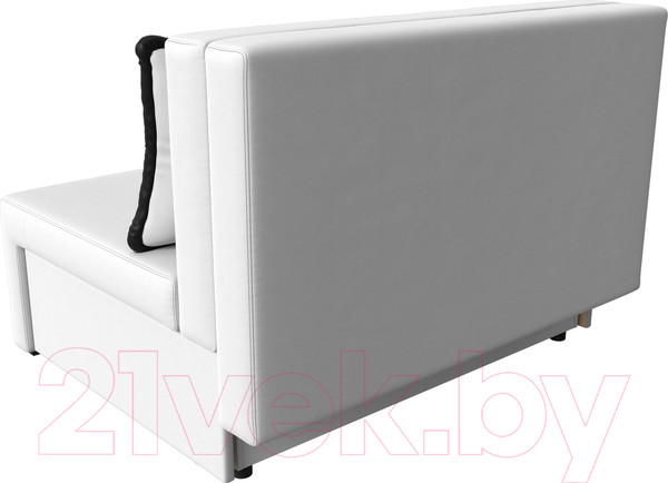 Изображение товара Диван Лига Диванов Лагуна / 114454  (экокожа белый/кант экокожа черный)