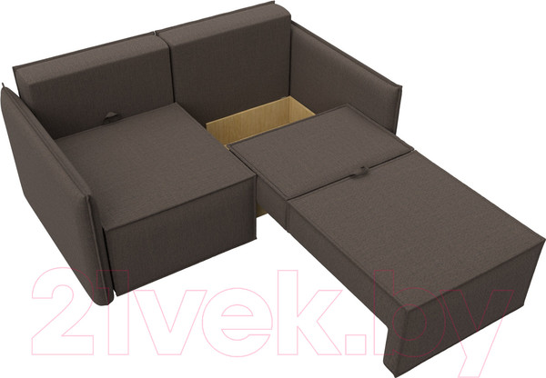 Изображение товара Диван Лига Диванов Либерти мини / 121913 (рогожка Амур коричневый)