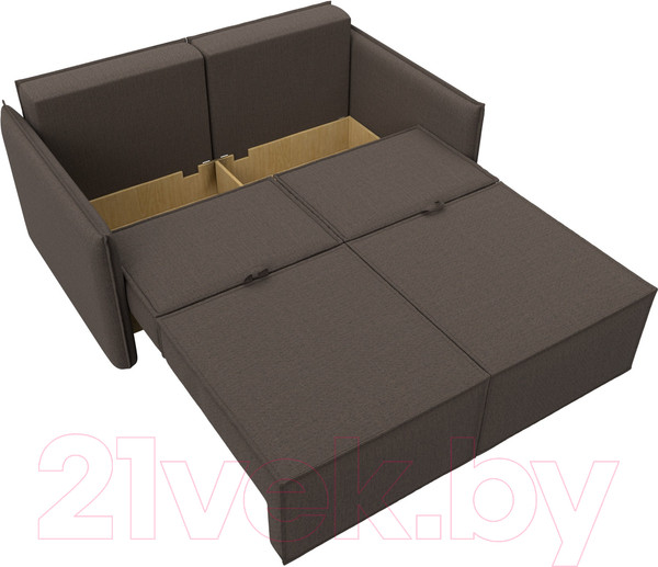 Изображение товара Диван Лига Диванов Либерти мини / 121913 (рогожка Амур коричневый)